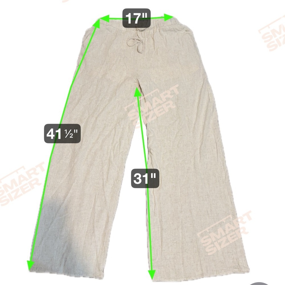 Baltic Born Cream Linen Blend Wide Leg Pants - XL - NWT B8 - Picture 7 of 8